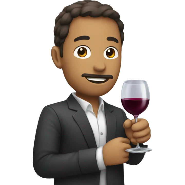 Persona tomando vino emoji