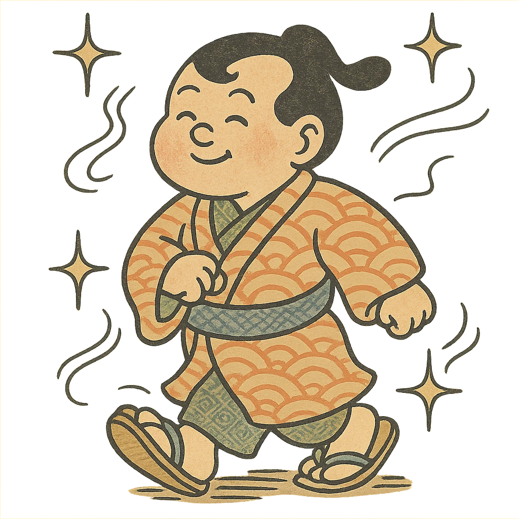 ukiyo-e inspired sparkles with stylized lines and traditional look emoji
