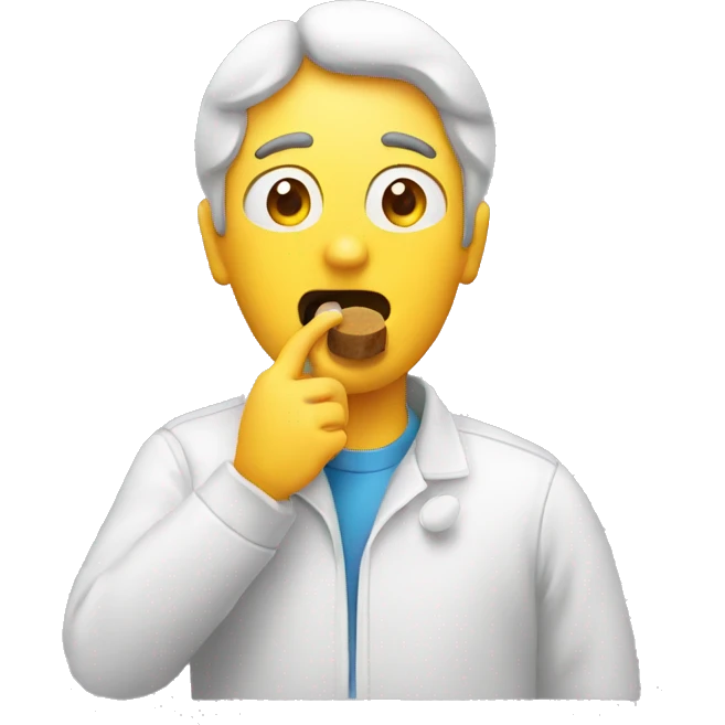 a person eating a pill emoji