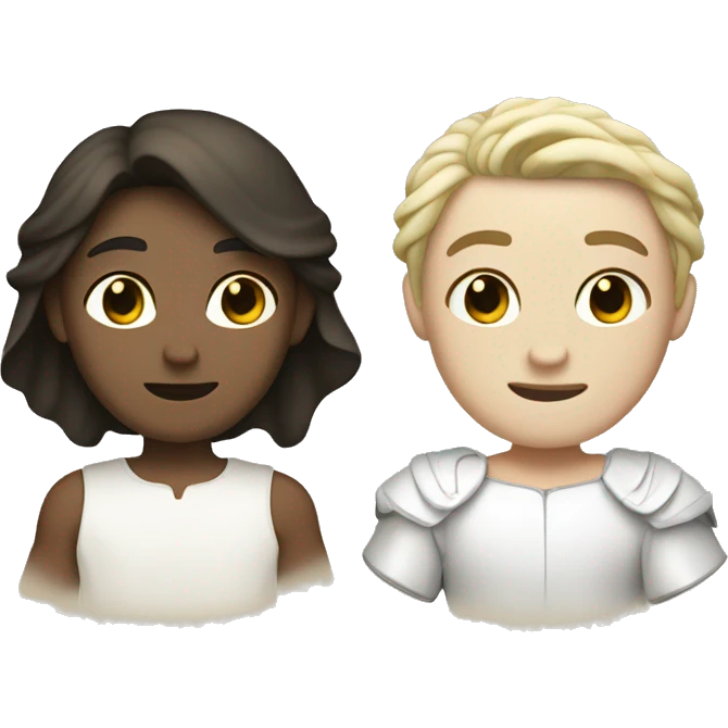 Romeo with white skin and Juliet with white skin emoji