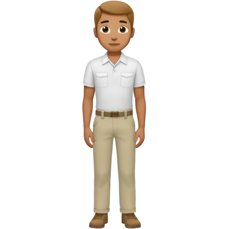 Man standing with his hands behind his back emoji