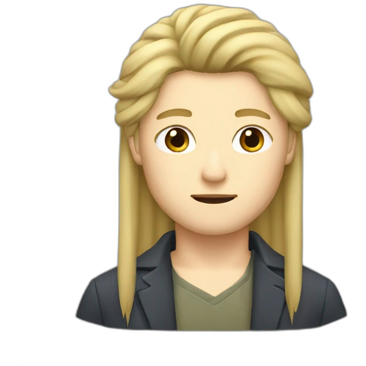 japanese men long blond hair emoji