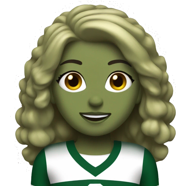 Cheerleader in army green  emoji