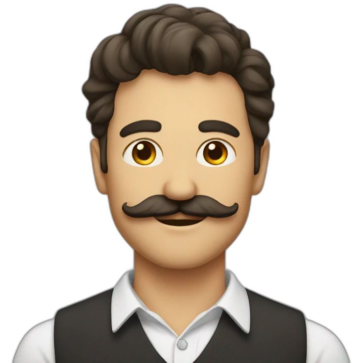 Homme avec une petite moustache  emoji