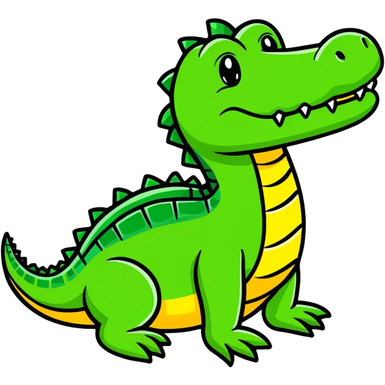A green crocodile emoji