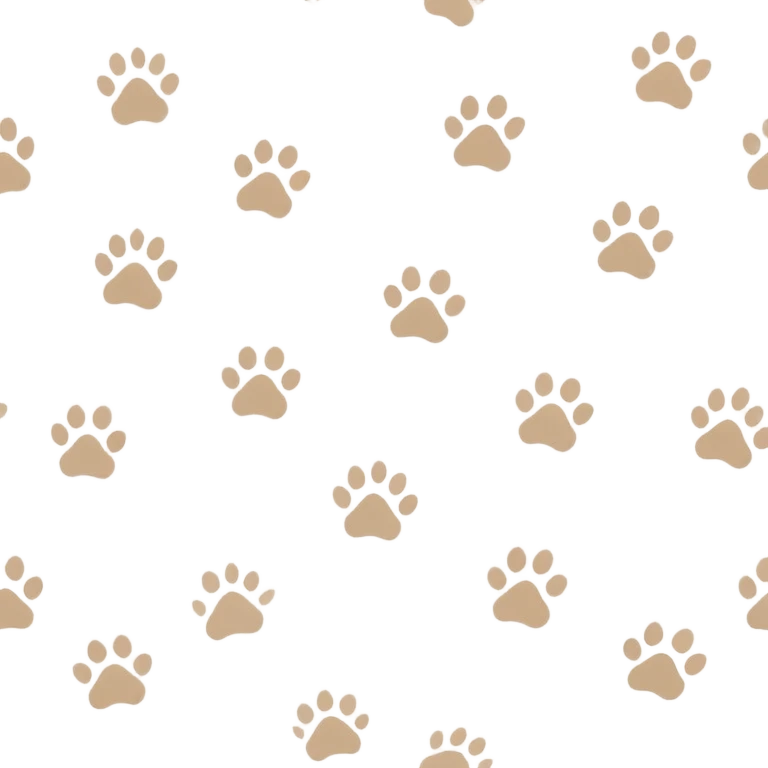 Cat paw prints trail in soft brown tones, forming a natural walking path, clean minimalist vector or PNG style, light beige background, flat top view, spaced footprints like a walking motion, warm and aesthetic design emoji