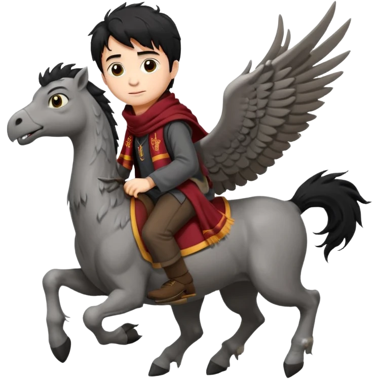 harry potter riding buckbeak emoji