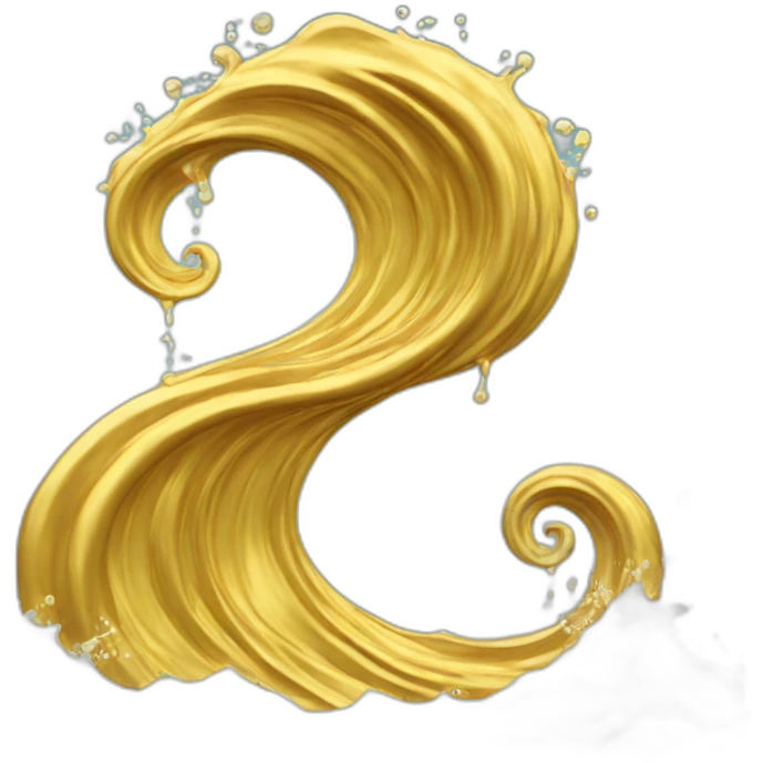 golden water waves emoji