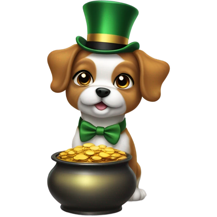 Leprechaun dog emoji