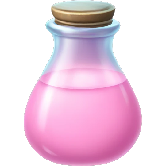 Dusty pink fairy potion emoji
