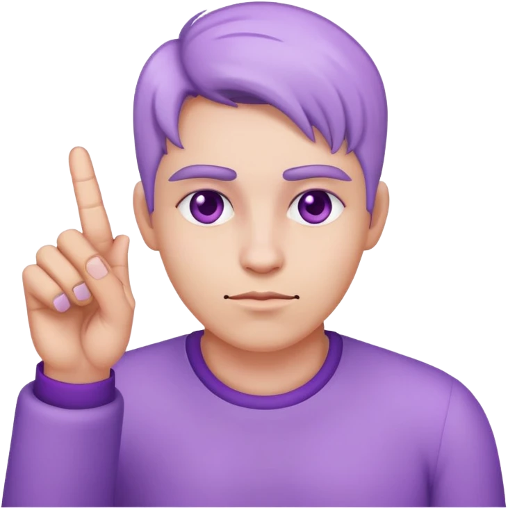 lavender middle finger emoji