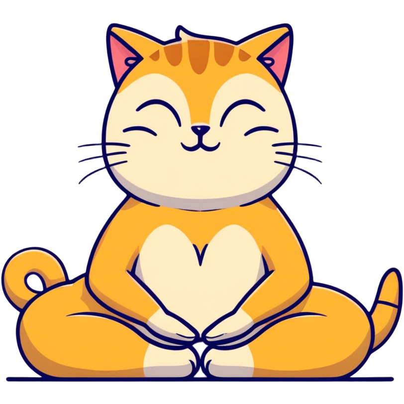 cat doing yoga camel pose with arched back emoji