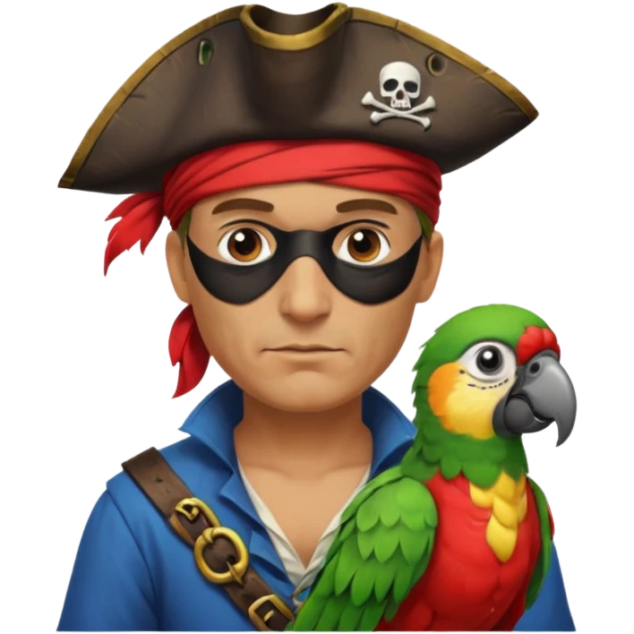 pirate and parrot emoji