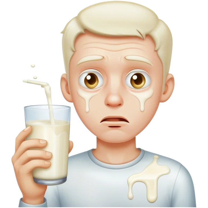 Man vomitting milk emoji