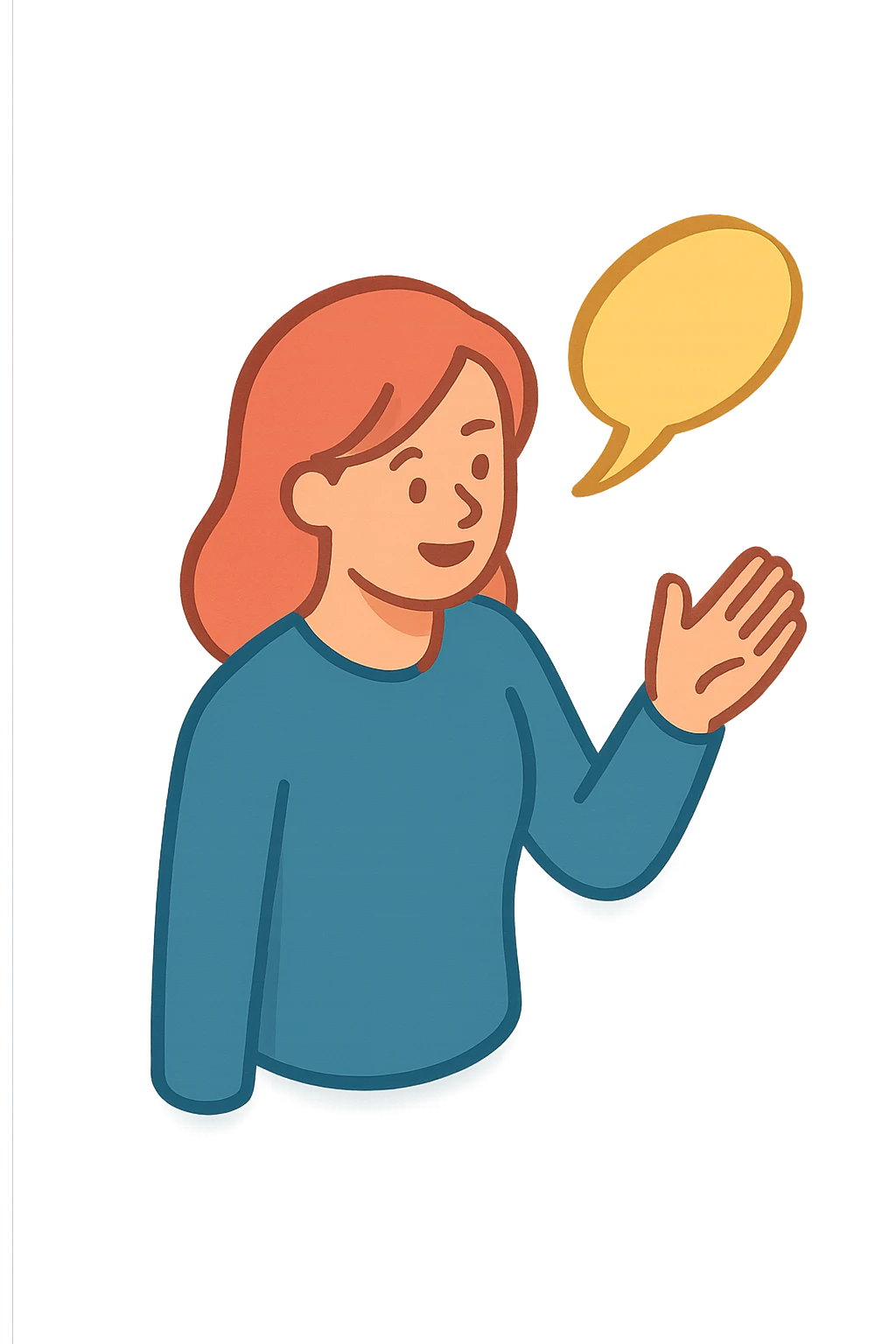 женщина говорит что это легко сделать emoji