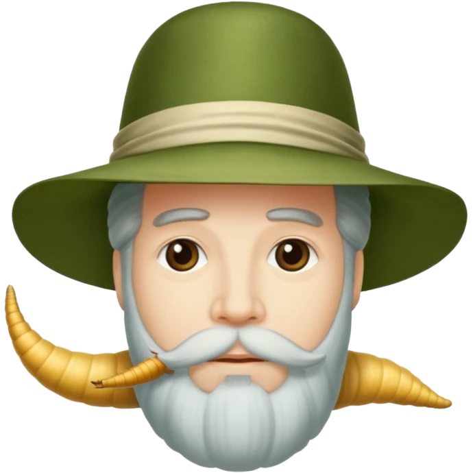Herman .melville as a silk worm. emoji
