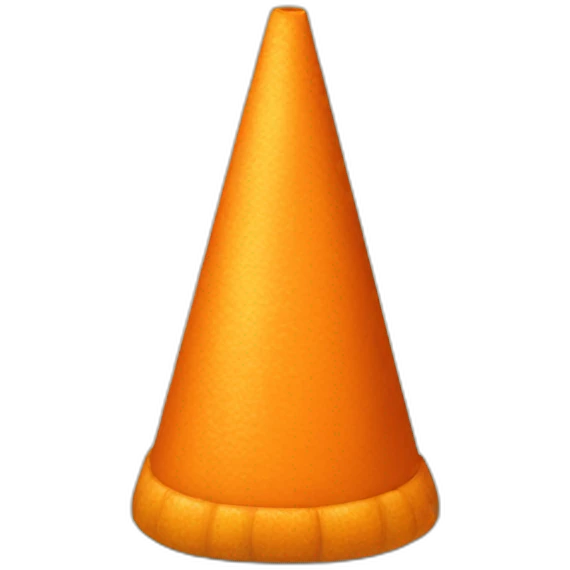 Cone on pumpkin emoji