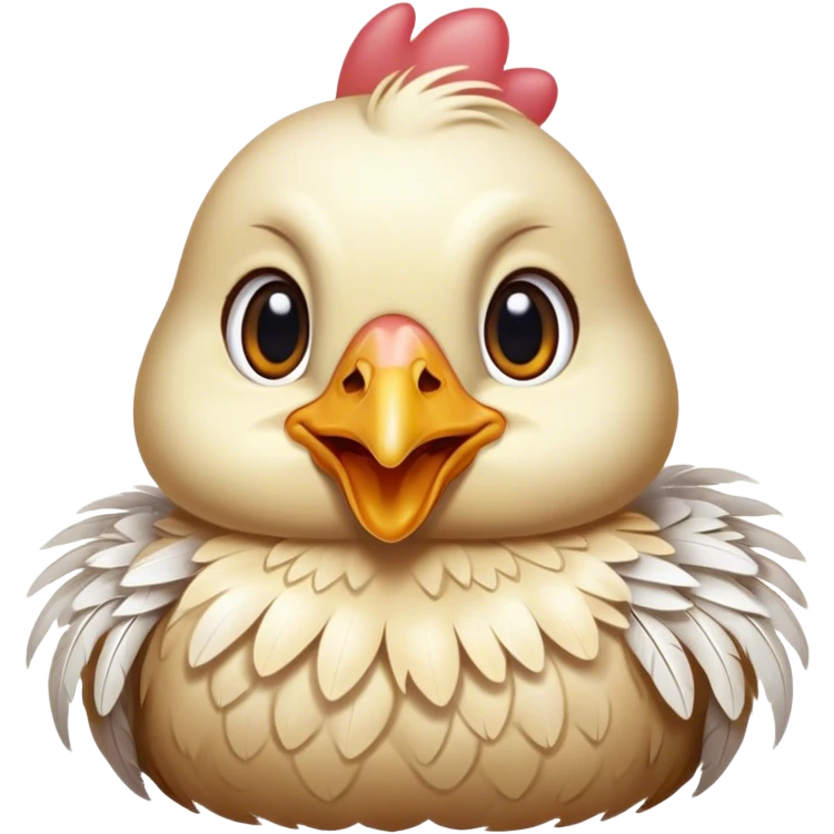 cute hen closeup emoji