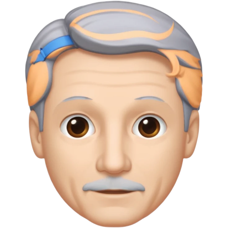 Michael Yanni with grey hair without moustache emoji