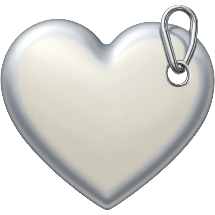 milky colored heart and a paper clip next to it emoji
