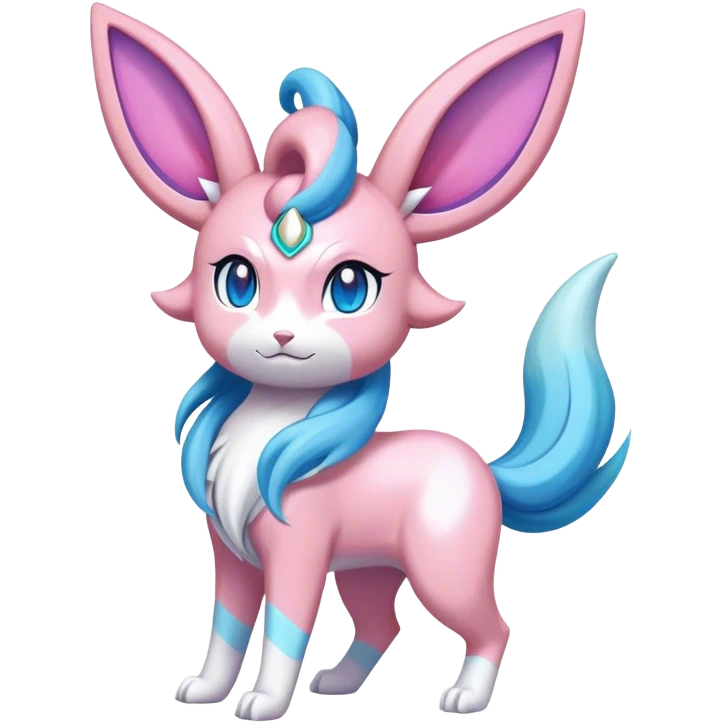 Colorful Sylveon-Suicune-hybrid emoji