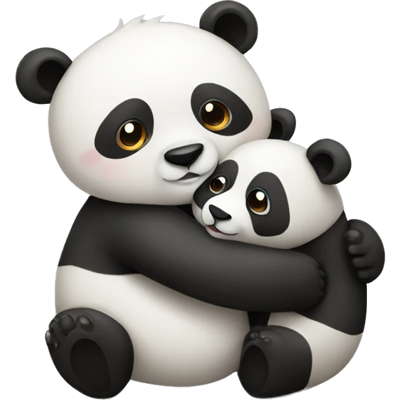 Panda hugging a bear  emoji
