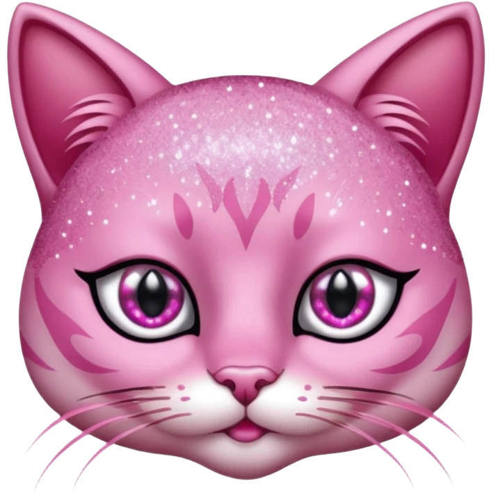 glitter sexy pink cat emoji