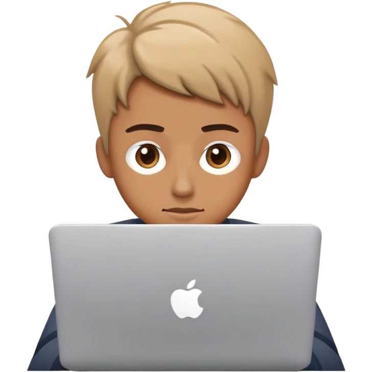 persona con una laptop, trabajando sola emoji