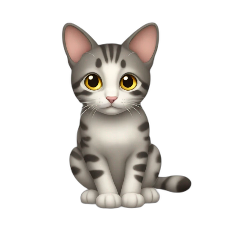 кошка с одним ухом emoji