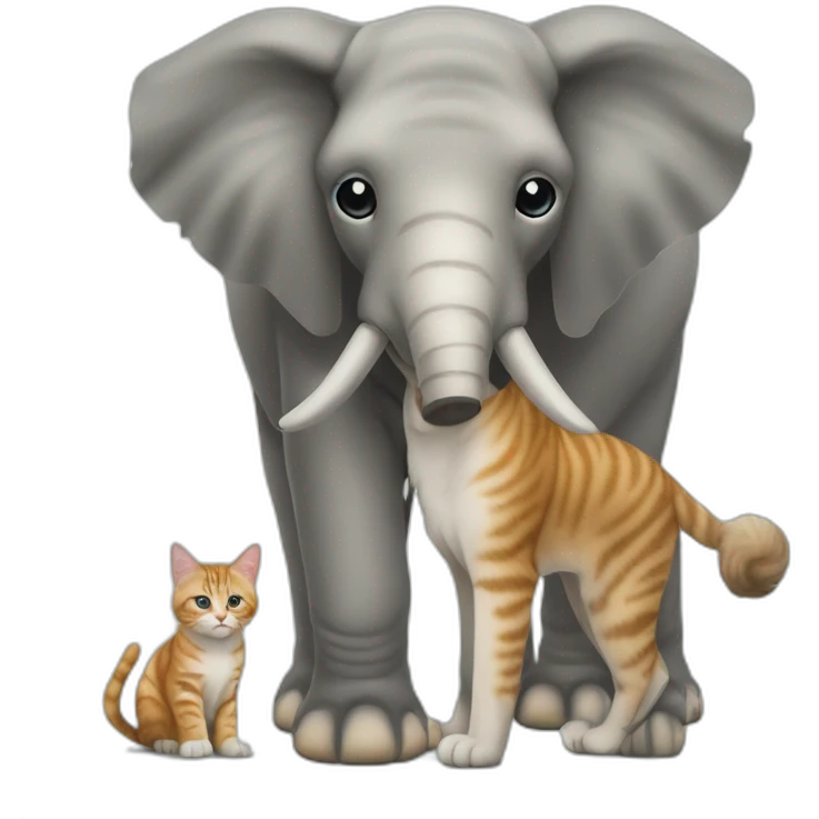 Vlinder op een kat kat op een hond hond op de olifant emoji