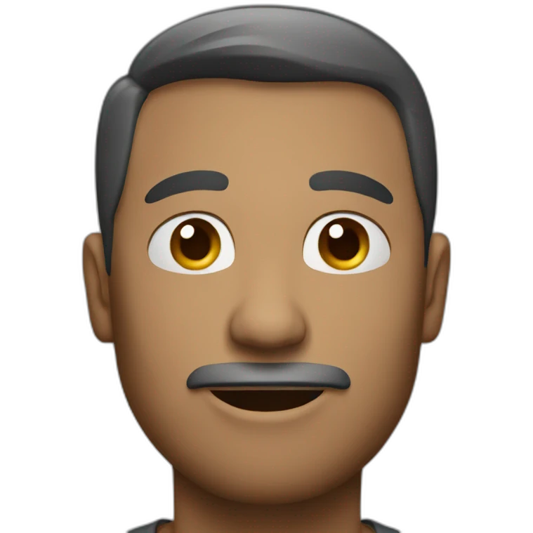 Man showing right emoji