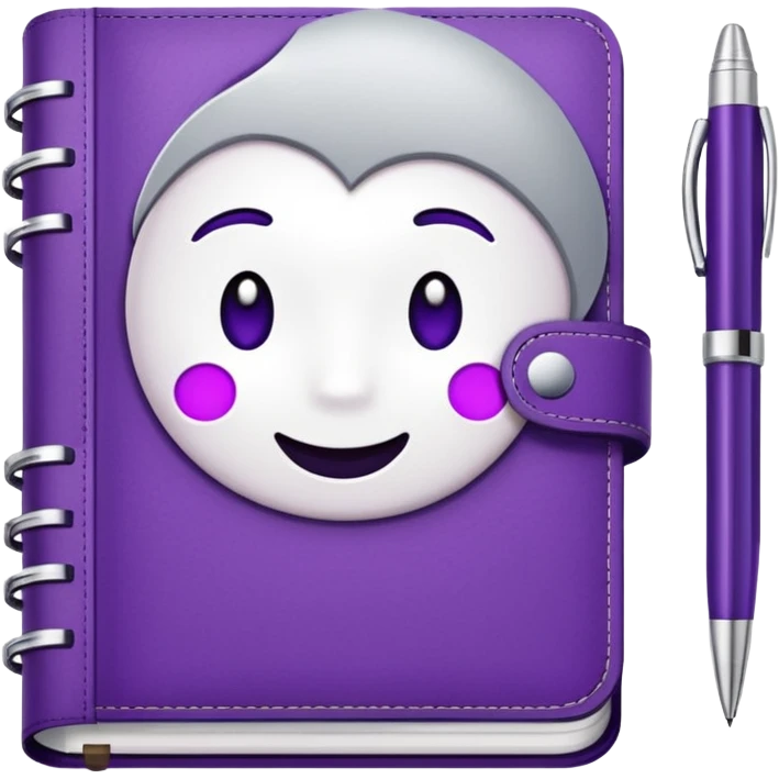 journal white and purple emoji