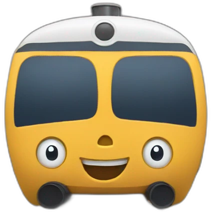 a fun train with a speak bubble emoji