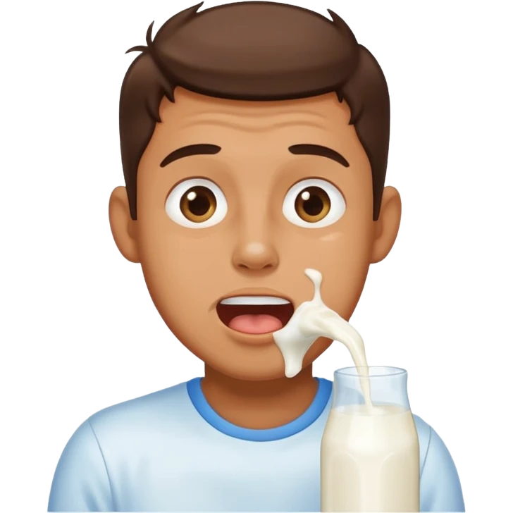 Man drooling out milk emoji