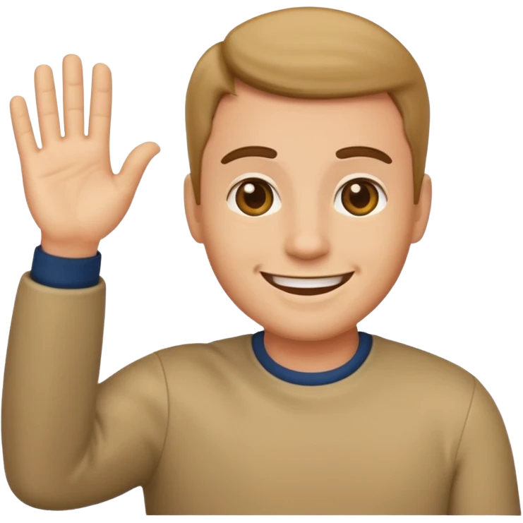 Emoji with awkward dad wave emoji