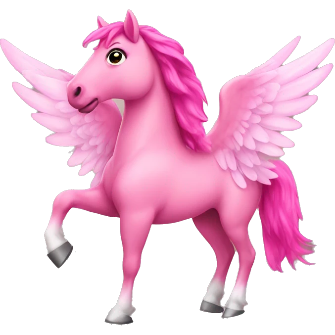 Pink Horse with wings emoji