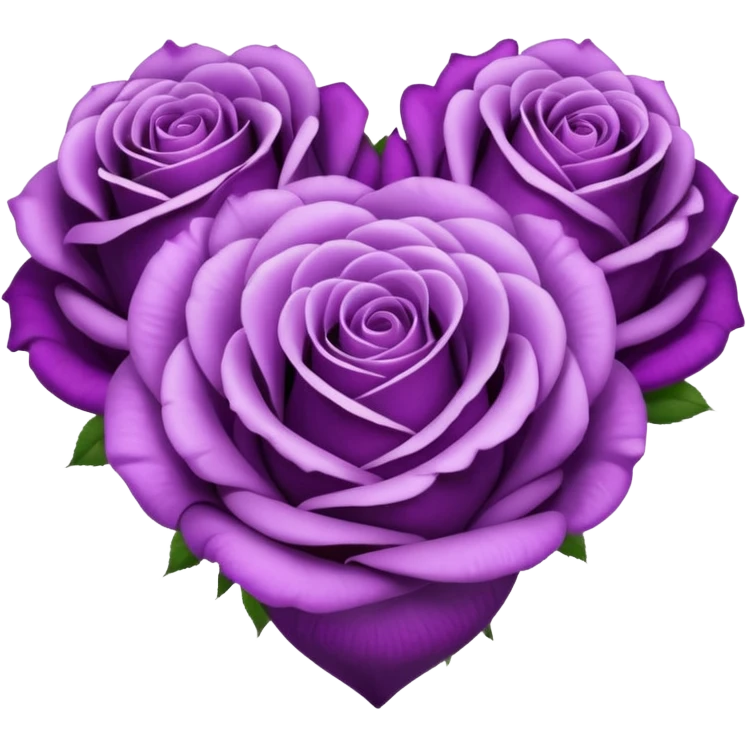 Heart made of purple roses and text in the center that says Ginger  emoji