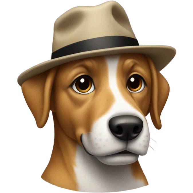Dog dancing with a hat on emoji