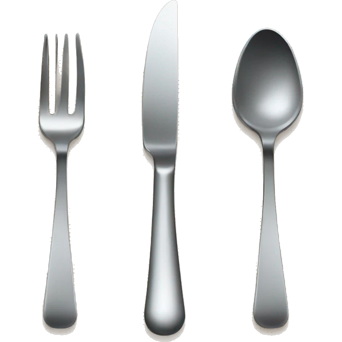 fork, spoon and knife emoji