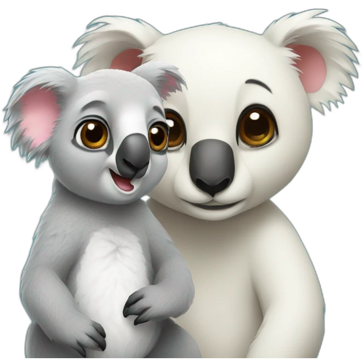 Koala and lama emoji
