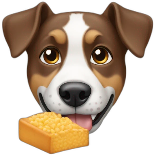 Dog eat food emoji