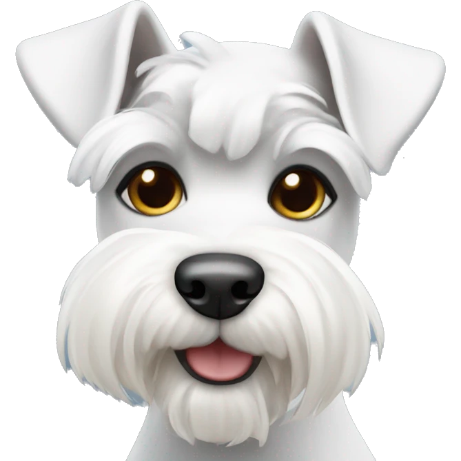 White mini schnauzer emoji