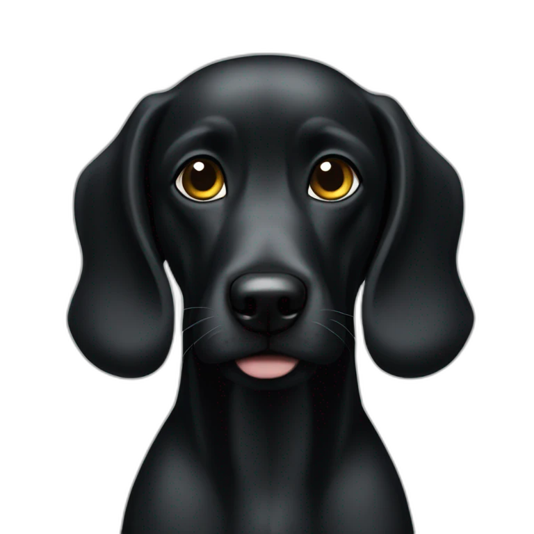 Un chien noir  emoji