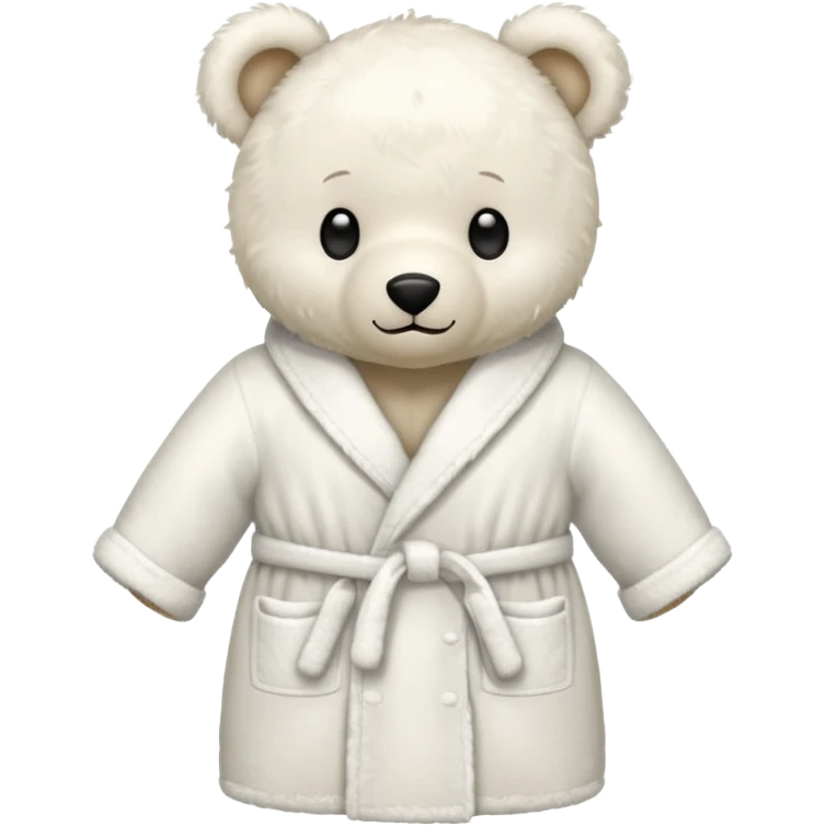 white teddy bear bathrobe emoji