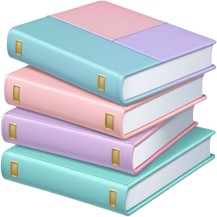 Pastel books emoji