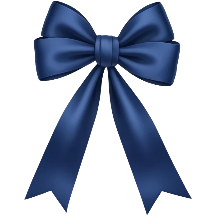 Navy blue bow  emoji