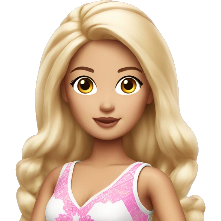 Beautiful Barbie asian emoji