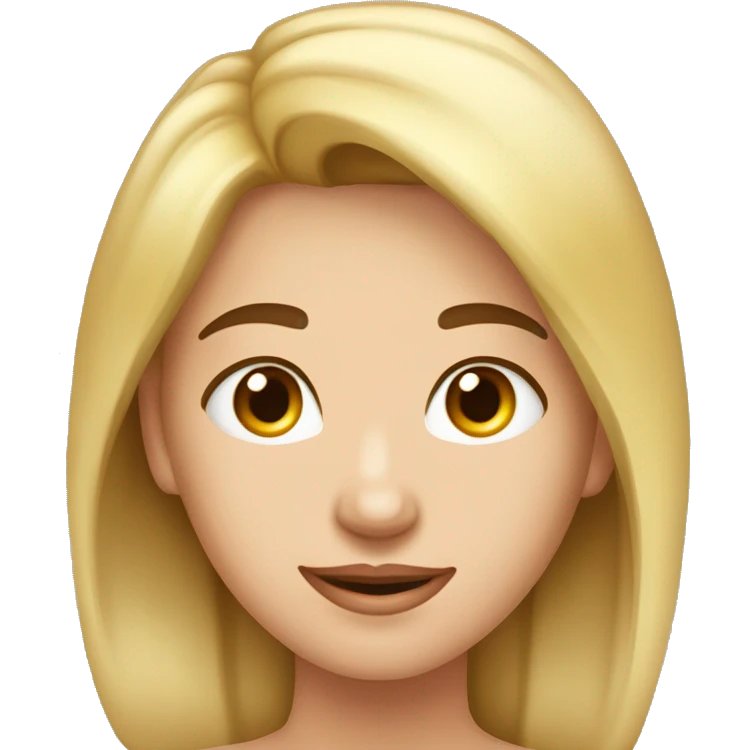 девушка со светлыми волосами emoji