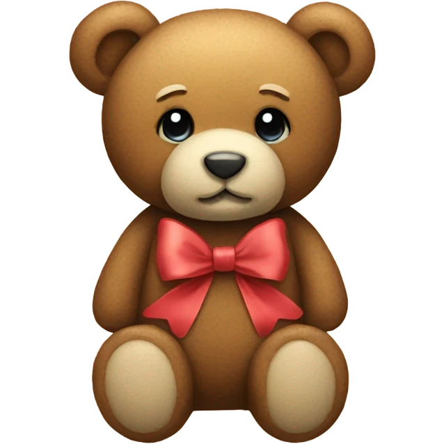 A teddy bear with a bow emoji