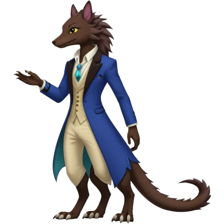 Brown and beige badass elegant wild beautiful natural cute badass epic exotic anthro modern furry 2-legged sergal-vernid-creature, full body, dark-brown-black-gradient pretty hair, with a long tufted tail, aesthetic, art by LiLaiRa, art by art by Falvie emoji